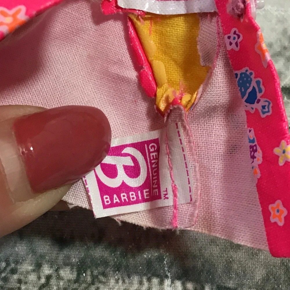 Barbie Kelly Doll Outfit‎ Rain Coat W Matching Hat Pink Yellow